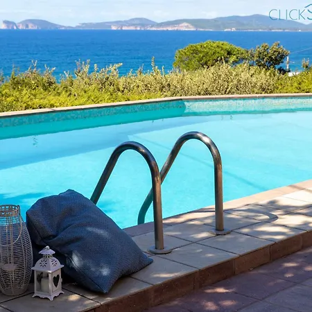 Joie De Vivre Vista Mare Con Piscina A Sfioro Per 6 Persone * Alghero